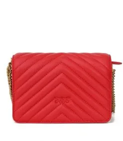 PINKO ΔΕΡΜΑΤΙΝΟ ΚΑΠΙΤΟΝΕ ΤΣΑΝΤΑΚΙ ΜΕ ΑΛΥΣΙΔΑ LOVE CLICK MINI -ΓΥΝΑΙΚΕΙΕΣ ΤΣΑΝΤΕΣ Κατάστημα πωλήσεων 30 568