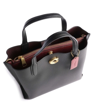 COACH ΔΕΡΜΑΤΙΝΗ ΤΣΑΝΤΑ ΩΜΟΥ Μαύρο 6 COACH ΔΕΡΜΑΤΙΝΗ ΤΣΑΝΤΑ ΩΜΟΥ Μαύρο - Image 6