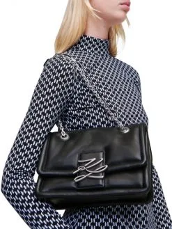 KARL LAGERFELD ΔΕΡΜΑΤΙΝΗ ΣΤΑΥΡΩΤΗ ΤΣΑΝΤΑ Μαύρο -ΓΥΝΑΙΚΕΙΕΣ ΤΣΑΝΤΕΣ Κατάστημα πωλήσεων 30 708