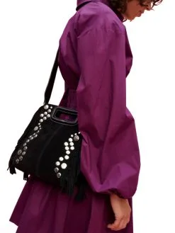 MAJE ΣΤΑΥΡΩΤΗ ΤΣΑΝΤΑ ΜΕ STUDS ΚΑΙ ΚΡΟΣΣΙΑ Μαύρο -ΓΥΝΑΙΚΕΙΕΣ ΤΣΑΝΤΕΣ Κατάστημα πωλήσεων 30 716