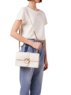 PINKO ΔΕΡΜΑΤΙΝΗ ΣΤΑΥΡΩΤΗ ΤΣΑΝΤΑ CLASSIC LOVE Λευκό -ΓΥΝΑΙΚΕΙΕΣ ΤΣΑΝΤΕΣ Κατάστημα πωλήσεων 30 999