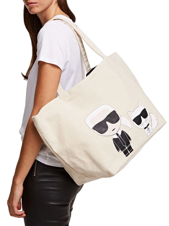 KARL LAGERFELD ΤΣΑΝΤΑ ΩΜΟΥ ΜΕ ΣΧΕΔΙΟ Εκρού 4 KARL LAGERFELD ΤΣΑΝΤΑ ΩΜΟΥ ΜΕ ΣΧΕΔΙΟ Εκρού - Image 4