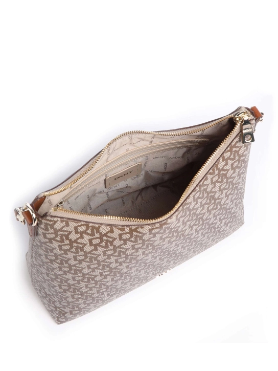 DKNY ΤΣΑΝΤΑ ΩΜΟΥ ΜΕ ΜΟΝΟΓΡΑΜΜΑ BRYANT Καφέ 4 DKNY ΤΣΑΝΤΑ ΩΜΟΥ ΜΕ ΜΟΝΟΓΡΑΜΜΑ BRYANT Καφέ - Image 4