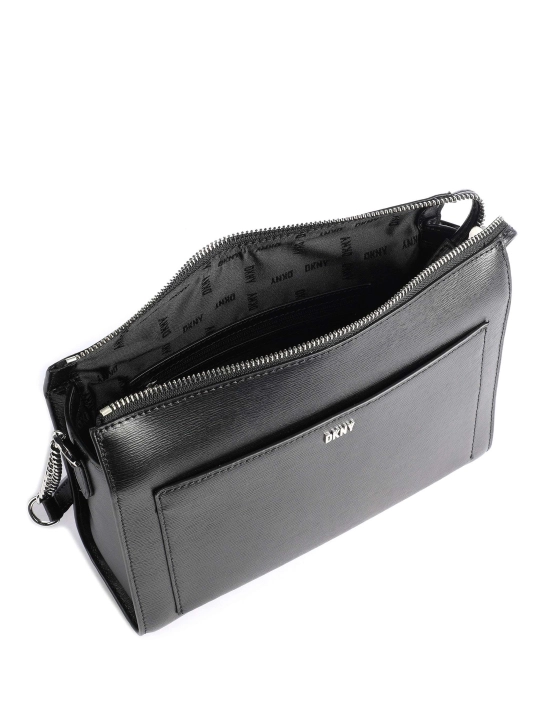 DKNY ΔΕΡΜΑΤΙΝΗ ΤΣΑΝΤΑ ΩΜΟΥ Μαύρο 4 DKNY ΔΕΡΜΑΤΙΝΗ ΤΣΑΝΤΑ ΩΜΟΥ Μαύρο - Image 4