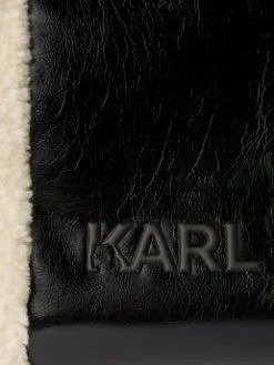 KARL LAGERFELD ΤΣΑΝΤΑ ΩΜΟΥ ΜΕ FAUX FUR Μαύρο -ΓΥΝΑΙΚΕΙΕΣ ΤΣΑΝΤΕΣ Κατάστημα πωλήσεων 40 361