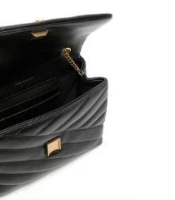 TORY BURCH ΔΕΡΜΑΤΙΝΗ ΤΣΑΝΤΑ KIRA CHEVRON MINI Μαύρο -ΓΥΝΑΙΚΕΙΕΣ ΤΣΑΝΤΕΣ Κατάστημα πωλήσεων 40 385