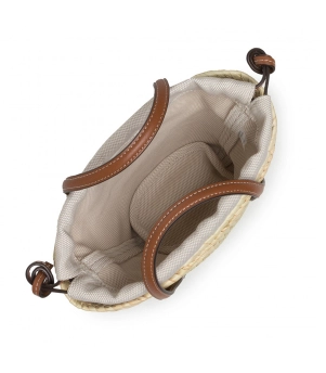 TORY BURCH ΨΑΘΙΝΗ ΤΣΑΝΤΑ ELLA MINI Μπεζ 8 TORY BURCH ΨΑΘΙΝΗ ΤΣΑΝΤΑ ELLA MINI Μπεζ - Image 8