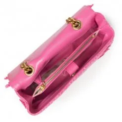 PINKO ΣΤΑΥΡΩΤΗ ΤΣΑΝΤΑ LOVE LADY PUFF FRINGE CHEVRONN Φούξια -ΓΥΝΑΙΚΕΙΕΣ ΤΣΑΝΤΕΣ Κατάστημα πωλήσεων 40 543