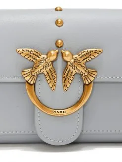 PINKO ΔΕΡΜΑΤΙΝΗ ΣΤΑΥΡΩΤΗ ΤΣΑΝΤΑ LOVE SIMPLY Γκρι -ΓΥΝΑΙΚΕΙΕΣ ΤΣΑΝΤΕΣ Κατάστημα πωλήσεων 40 582