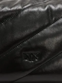 PINKO ΔΕΡΜΑΤΙΝΗ ΚΑΠΙΤΟΝΕ ΣΤΑΥΡΩΤΗ ΤΣΑΝΤΑ CLASSIC LOVE Μαύρο -ΓΥΝΑΙΚΕΙΕΣ ΤΣΑΝΤΕΣ Κατάστημα πωλήσεων 40 585