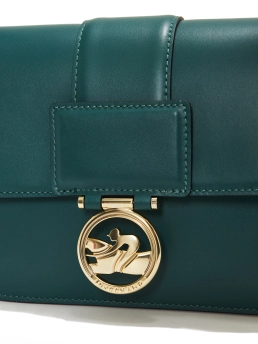 LONGCHAMP ΔΕΡΜΑΤΙΝΗ ΣΤΑΥΡΩΤΗ ΤΣΑΝΤΑ BOX-TROT S Πράσινο 8 LONGCHAMP ΔΕΡΜΑΤΙΝΗ ΣΤΑΥΡΩΤΗ ΤΣΑΝΤΑ BOX-TROT S Πράσινο - Image 8