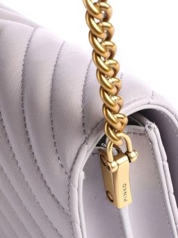 PINKO ΚΑΠΙΤΟΝΕ ΣΤΑΥΡΩΤΗ ΤΣΑΝΤΑ MINI LOVE Μωβ 8 PINKO ΚΑΠΙΤΟΝΕ ΣΤΑΥΡΩΤΗ ΤΣΑΝΤΑ MINI LOVE Μωβ - Image 8