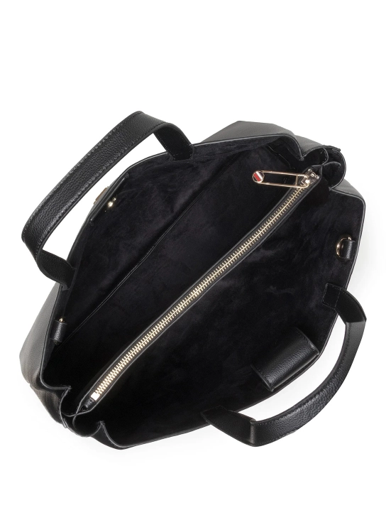 TOMMY HILFIGER ΓΥΝΑΙΚΕΙΑ ΤΣΑΝΤΑ ΜΕ ΑΝΑΓΛΥΦΗ ΥΦΗ Μαύρο 4 TOMMY HILFIGER ΓΥΝΑΙΚΕΙΑ ΤΣΑΝΤΑ ΜΕ ΑΝΑΓΛΥΦΗ ΥΦΗ Μαύρο - Image 4