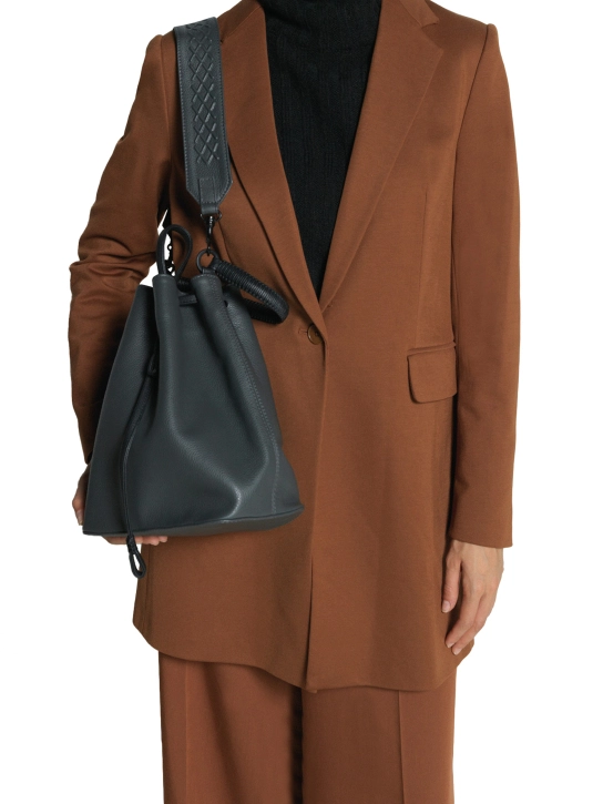 CALLISTA CRAFTS ΔΕΡΜΑΤΙΝΗ BUCKET BAG Γκρι 5 CALLISTA CRAFTS ΔΕΡΜΑΤΙΝΗ BUCKET BAG Γκρι - Image 5