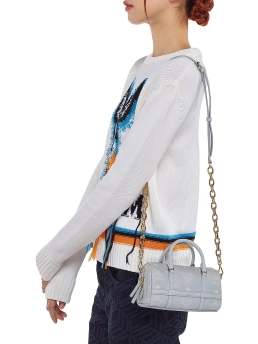 MCM MINI ΣΤΑΥΡΩΤΗ ΤΣΑΝΤΑ ΜΕ ΑΛΥΣΙΔΑ Γκρι 10 MCM MINI ΣΤΑΥΡΩΤΗ ΤΣΑΝΤΑ ΜΕ ΑΛΥΣΙΔΑ Γκρι - Image 10